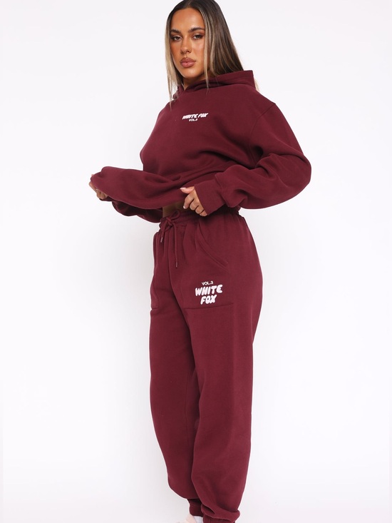 White Fox Boutique Pants - White Fox Offstage Matching Set Fit in Red Velvet